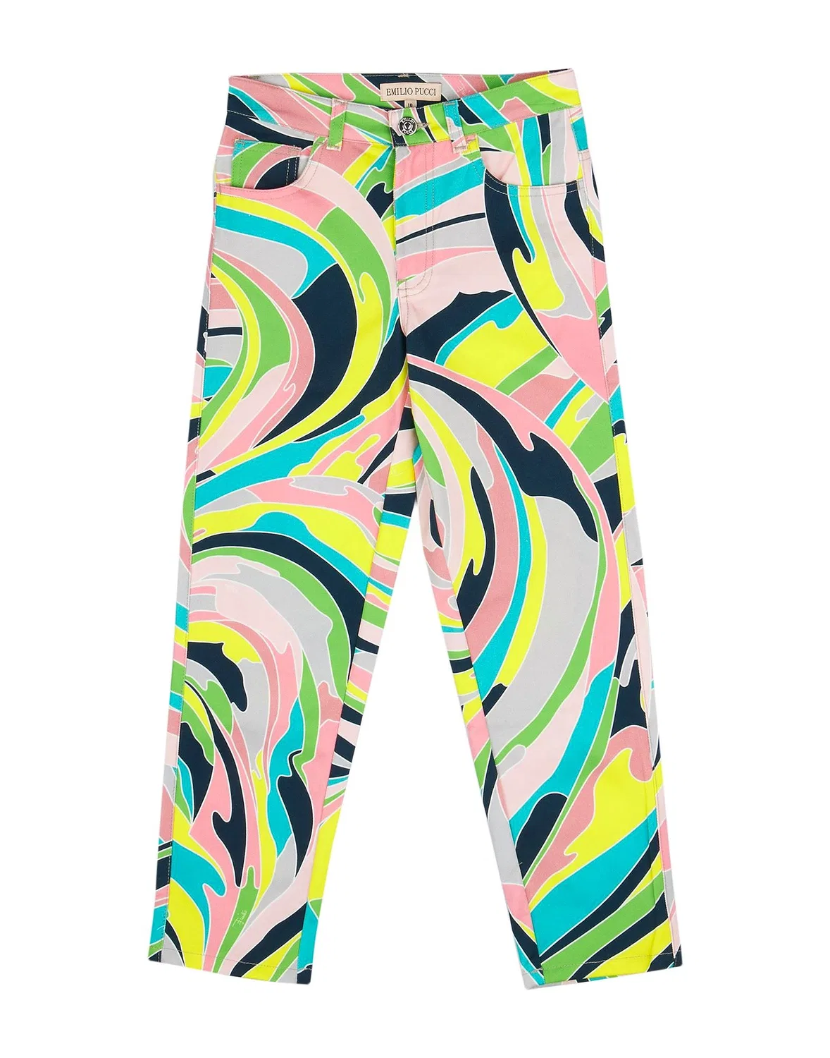 Брюки из габардина с принтом Pucci, Light Pink