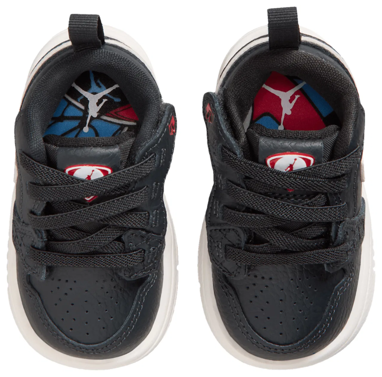 Детские кроссовки для мальчиков с липучкой Jordan 1 Low Alt SE, Jordan, Sail/University Red/Off Noir — фото 4