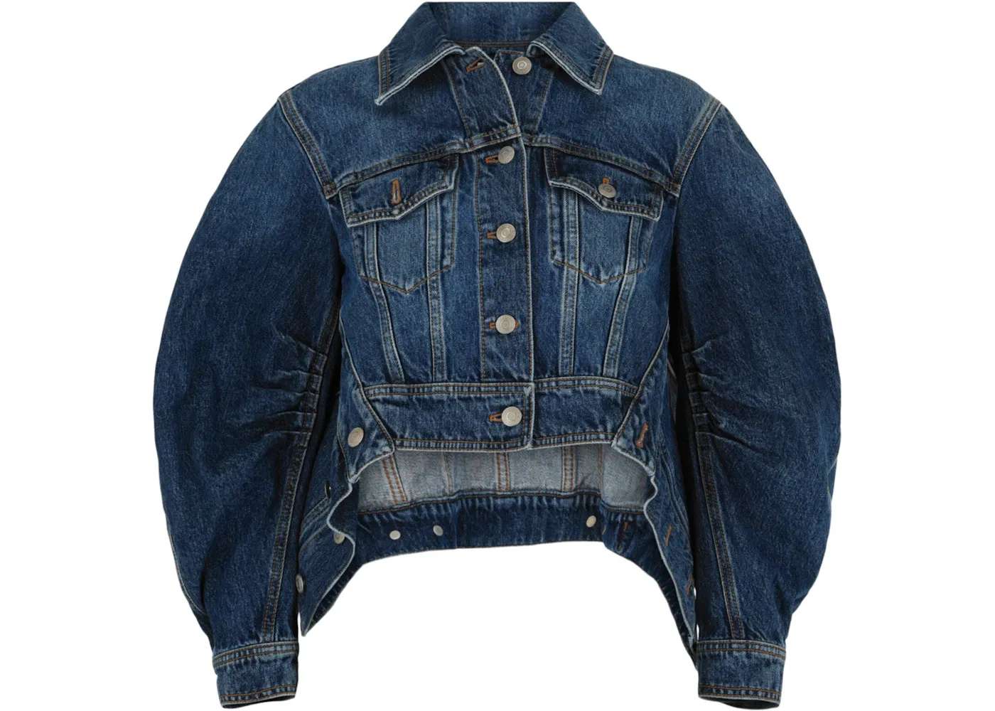 Женская куртка с рукавом кокон Alexander McQueen, Blue Jean