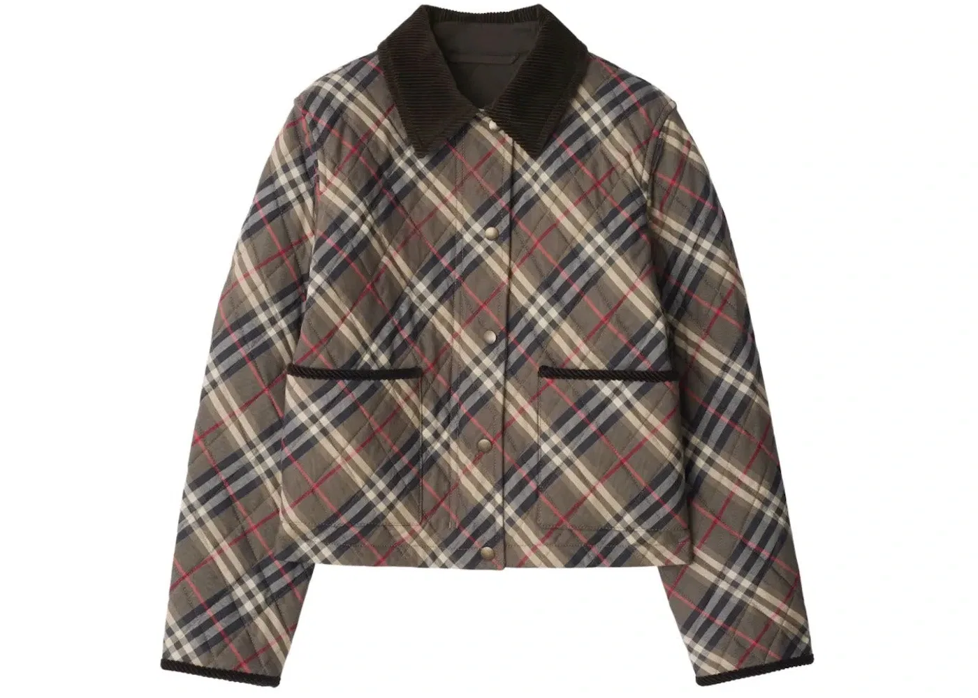 Женская куртка с принтом Oldham Chk Burberry, Moss Brown Ink Grey