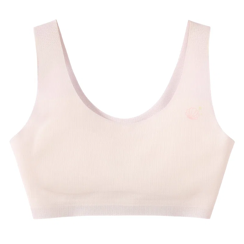 Детский бюстгальтер для девочек обучающий Hodo Developmental Underwear Teenagers, Red bean, Light Pink