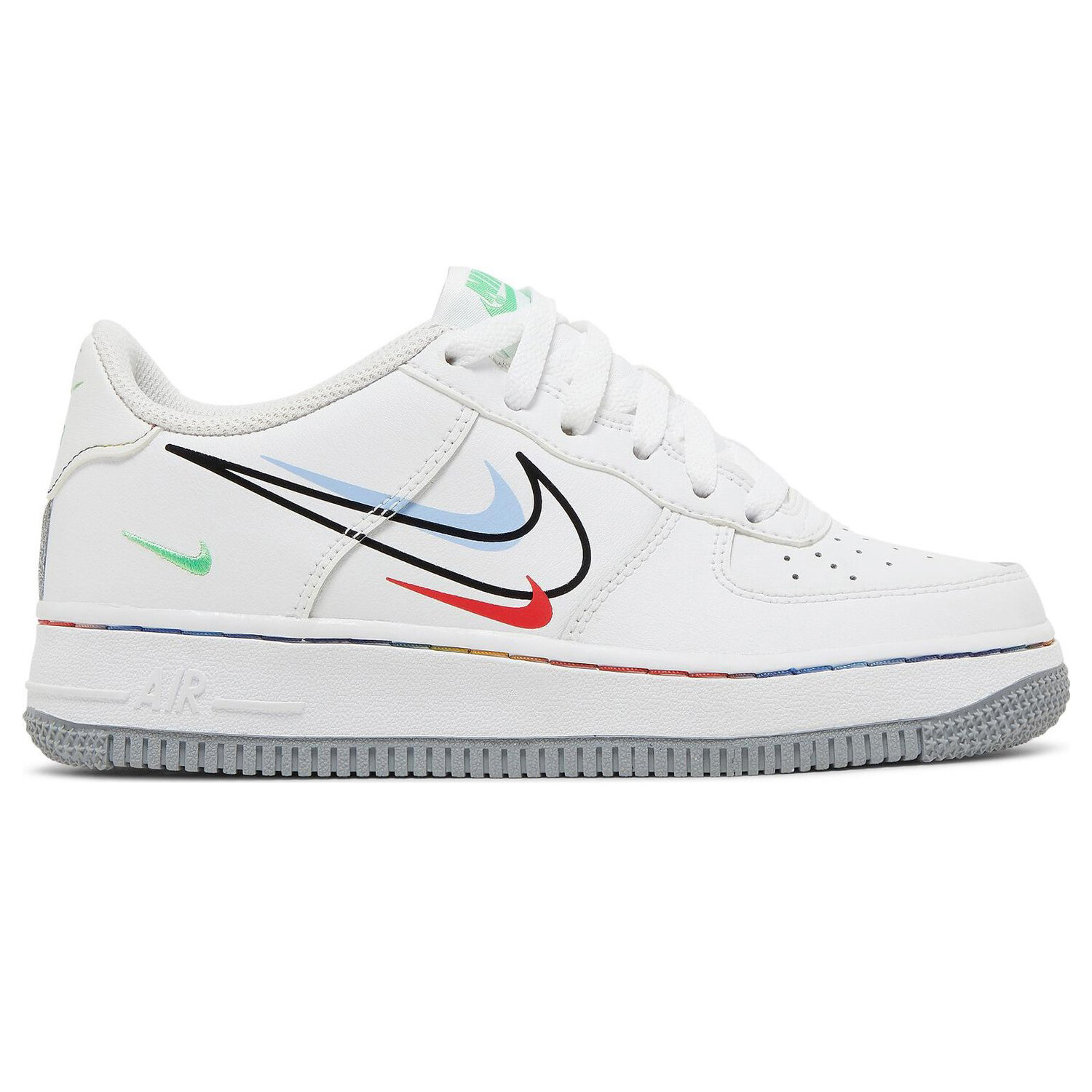 

Кроссовки Nike Air Force 1 Low GS 'Multi Swoosh', белый