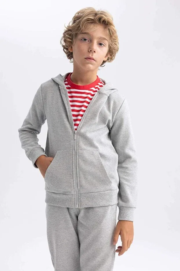 Детский кардиган с капюшоном Defacto, Gray