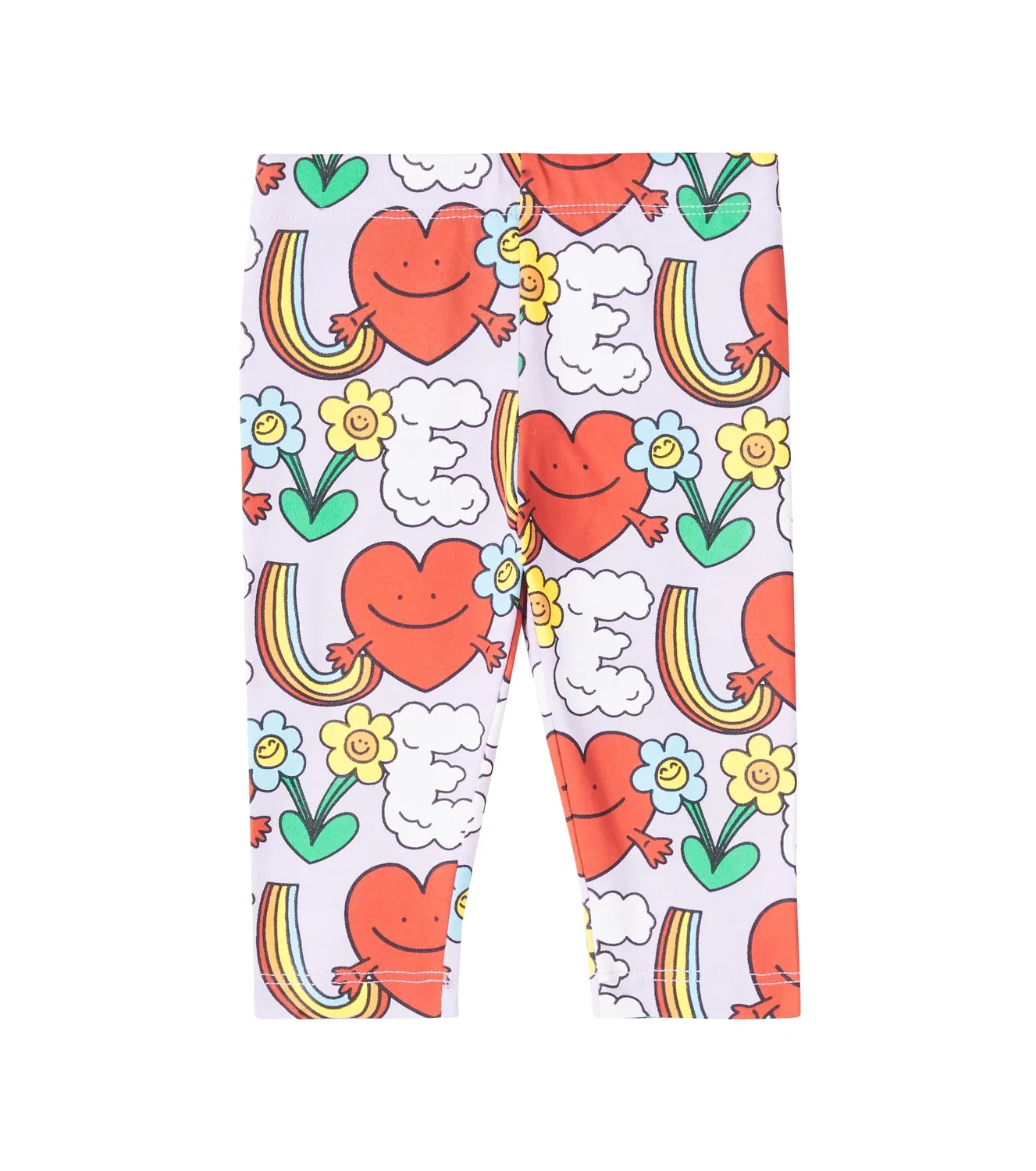 Леггинсы с принтом Rainbow Love Stella Mccartney Kids, фиолетовый