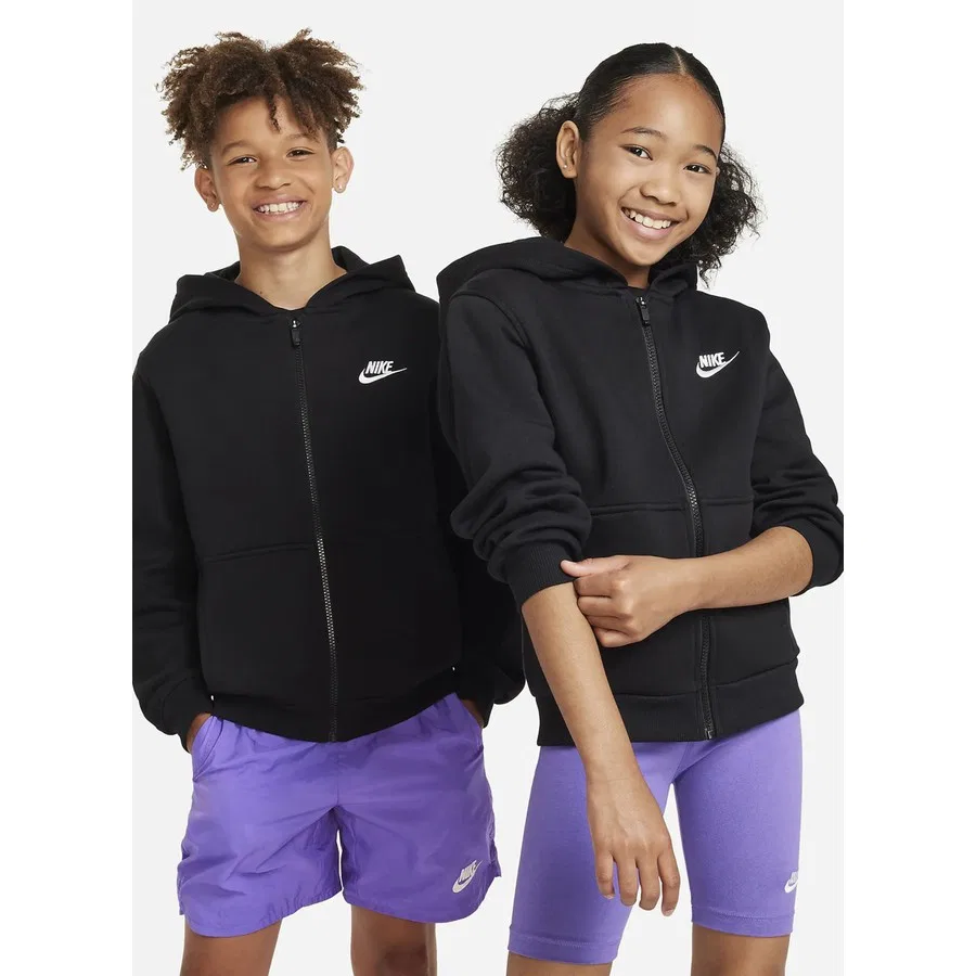 Детский свитшот с капюшоном Nike Club Flc Hd Fz, Черный