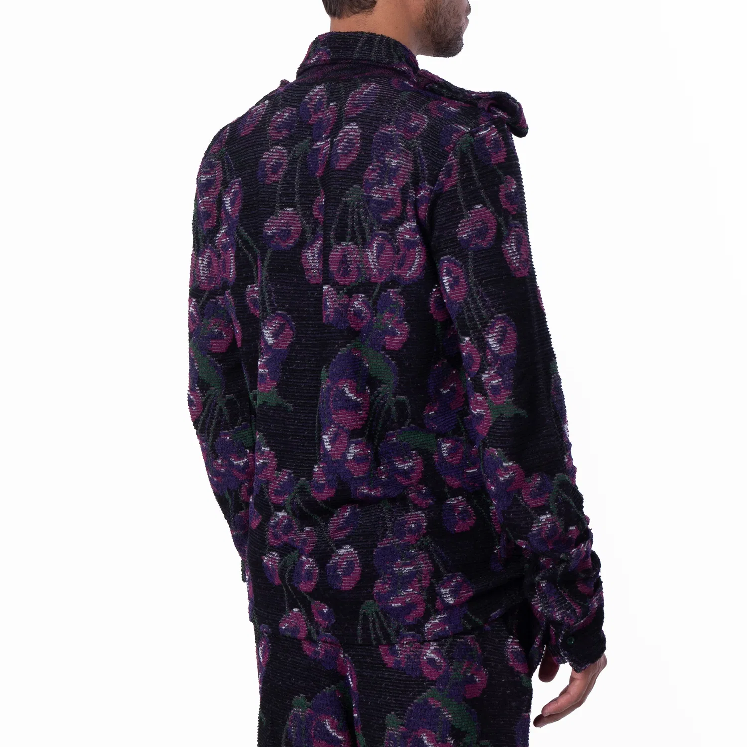Рубашка с длинным рукавом Cherry Embroidered Silk Cotton Shirt Burberry, Cherry — фото 4