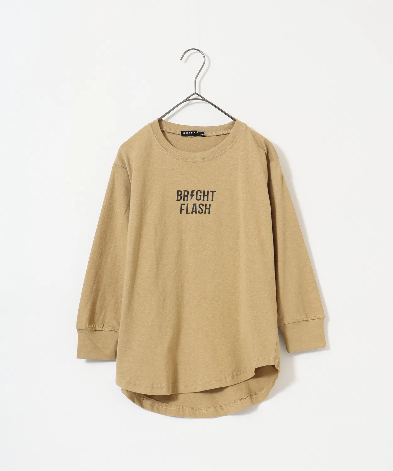 Детский лонгслив с принтом сзади Oversize Hem Long T KIDS FUNALIVE, Beige — фото 2