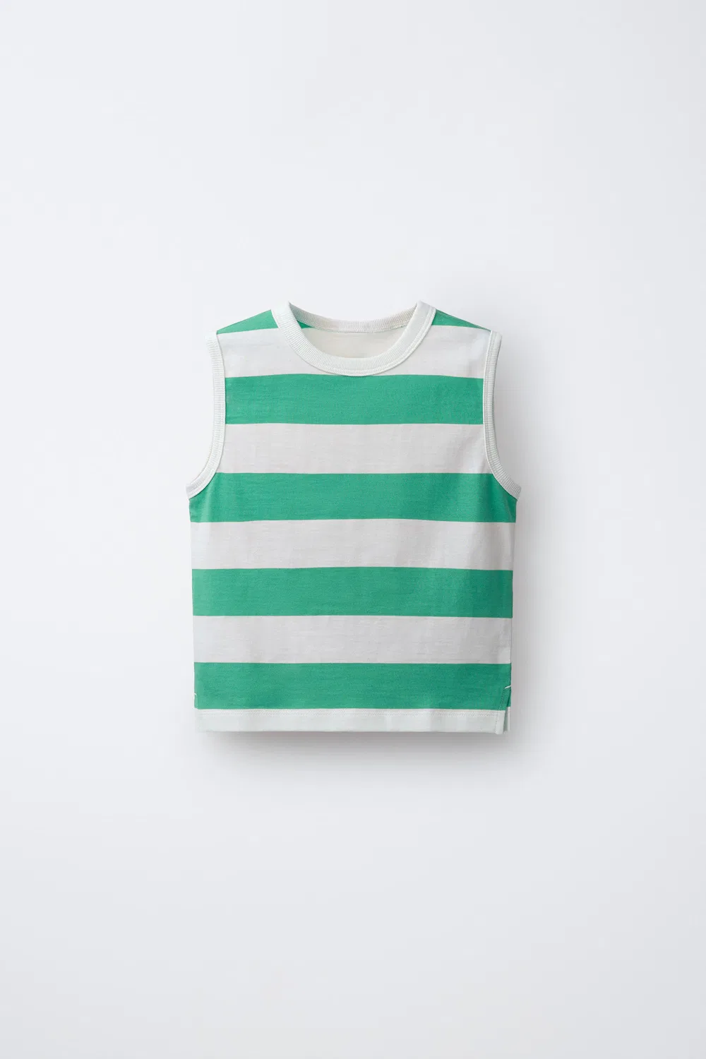 Полосатая блузка без рукавов ZARA, Green