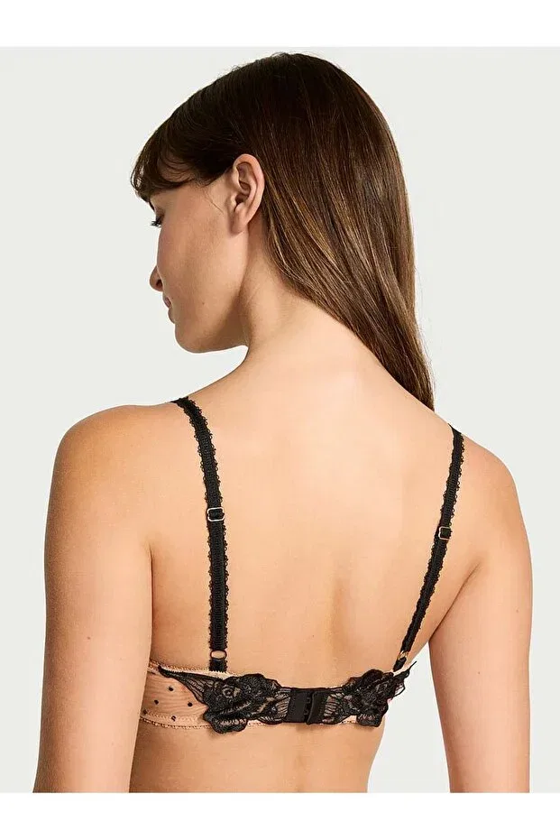 Женское кружевное бра с цветочным принтом Victoria'S Secret, Praline — фото 2