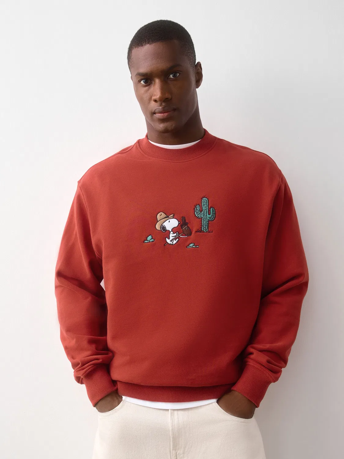 Свитшот с принтом Snoopy, Dark Red Next
