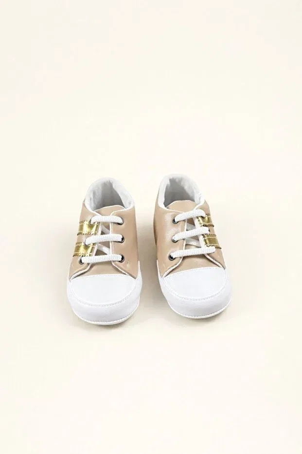Детские туфли-тапочки для девочек с рисунком Numix Baby Kids, Beige — фото 2