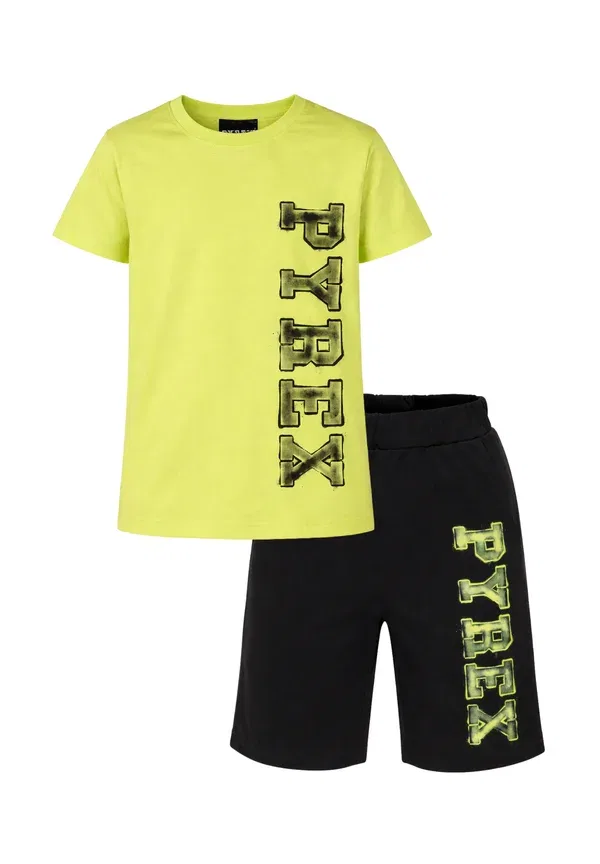 Комплект шорты и топ с принтом Completo set - shorts Pyrex, Neon Green, зеленый
