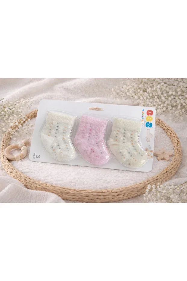 Детские носки для новорожденных хлопковые Basics Atlas Baby House, Pink And White Checkered