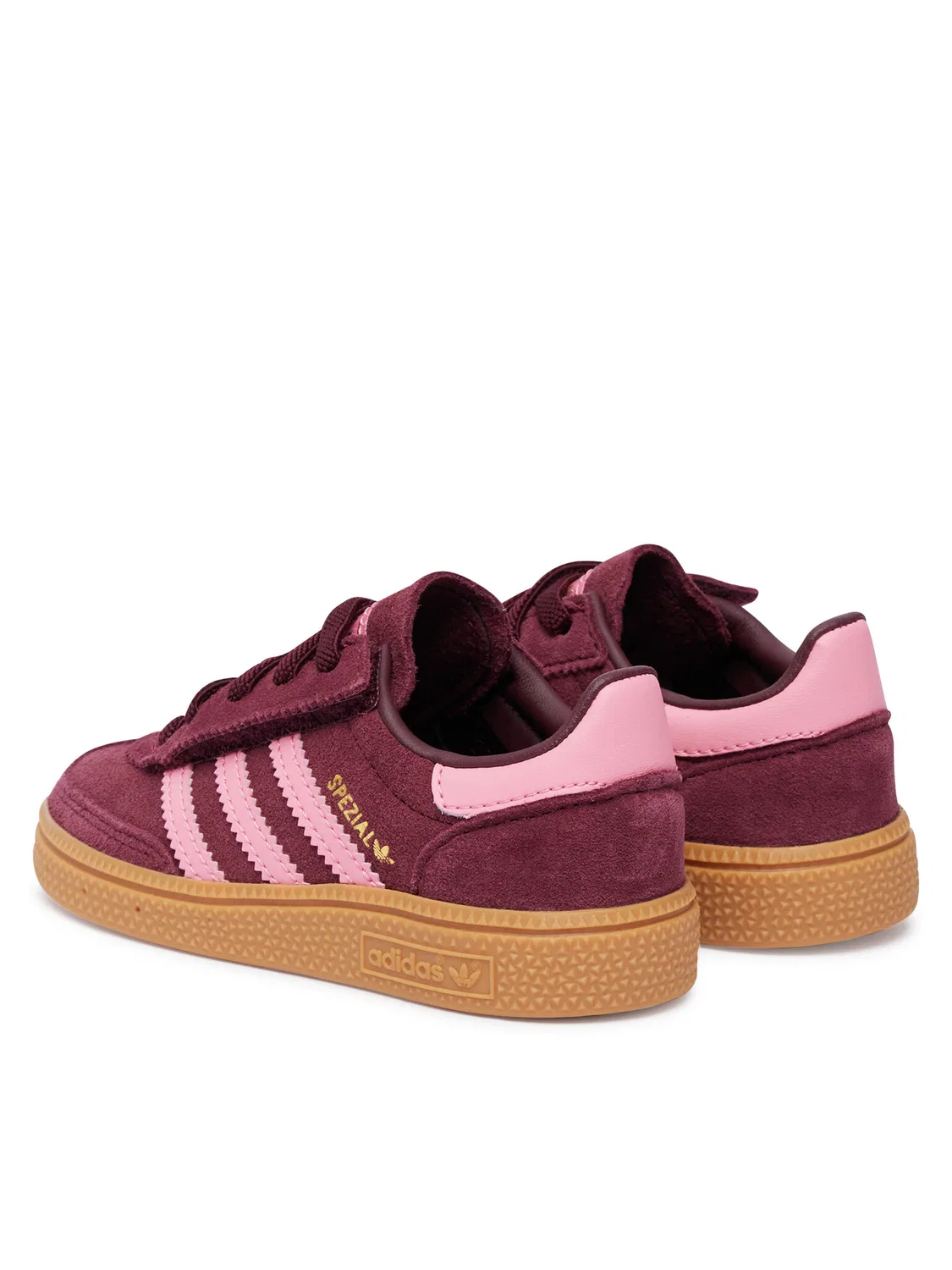 Кроссовки для девочки Handball Spezial Comfort Closure Elastic Lace Adidas, темно-красный — фото 3