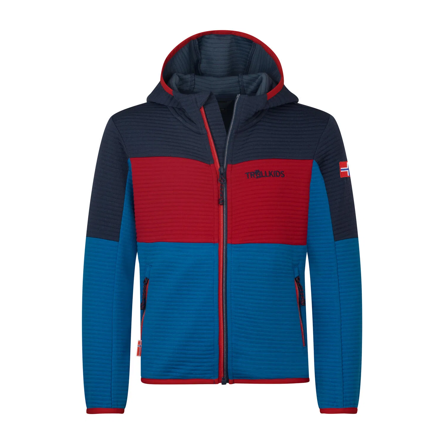 Детская куртка с капюшоном Sogndal Jacket XT Trollkids, Eisblau / Wasserblau