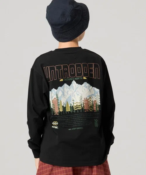 Детский лонгслив с принтом Mountain KRIFF MAYER Kid's Collection, Black