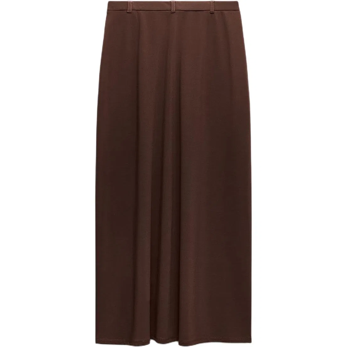 Женская длинная юбка на лето с коричневым цветом ZARA, Brown — фото 3