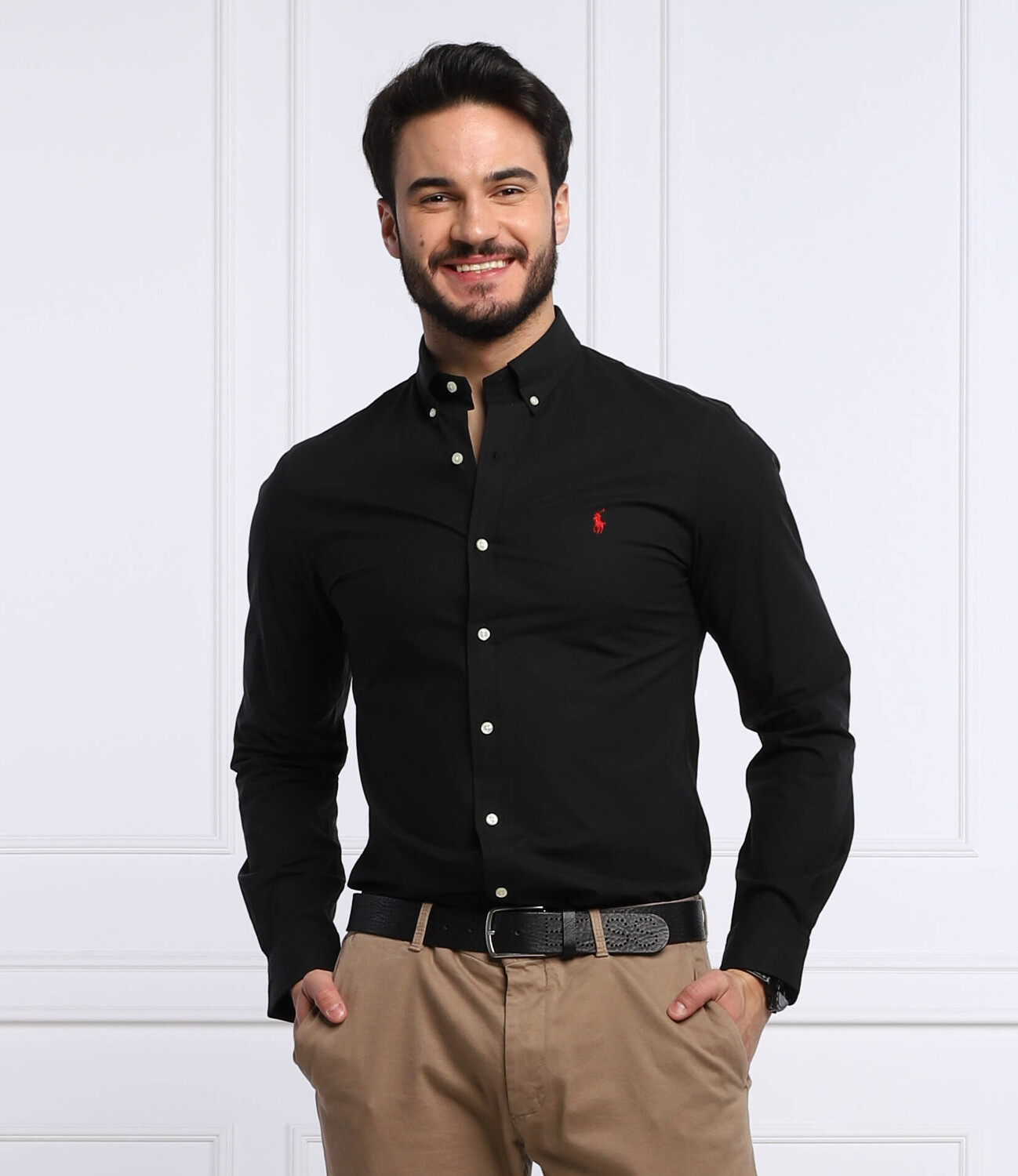 Рубашка POLO RALPH LAUREN Regular Fit, черный — фото 3
