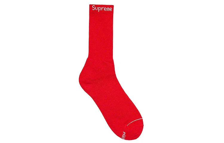 Носки Supreme Hanes 4 Pack, Red — фото 4