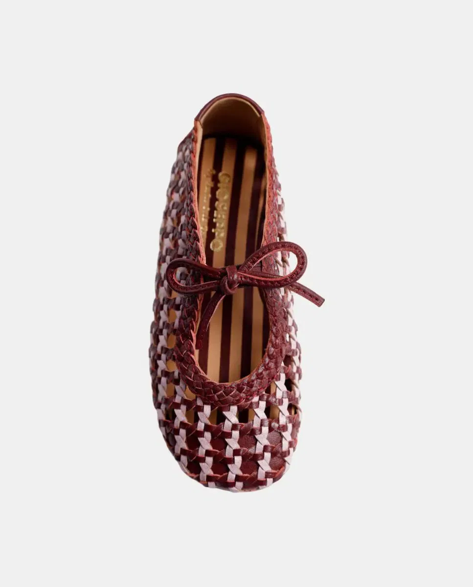 Детские балетки для девочек с плетением Gioseppo, Rosa — фото 3