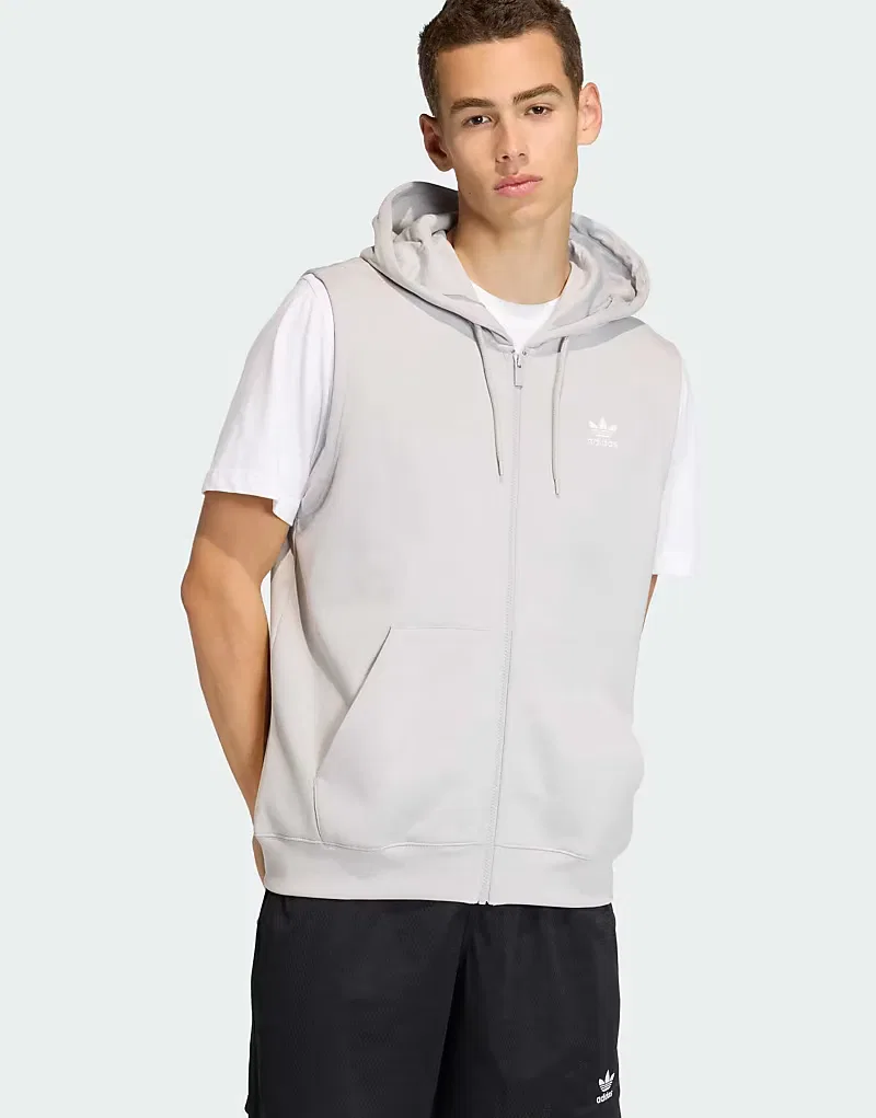 Худи без рукавов Adidas Originals Trefoil essentials серого, два