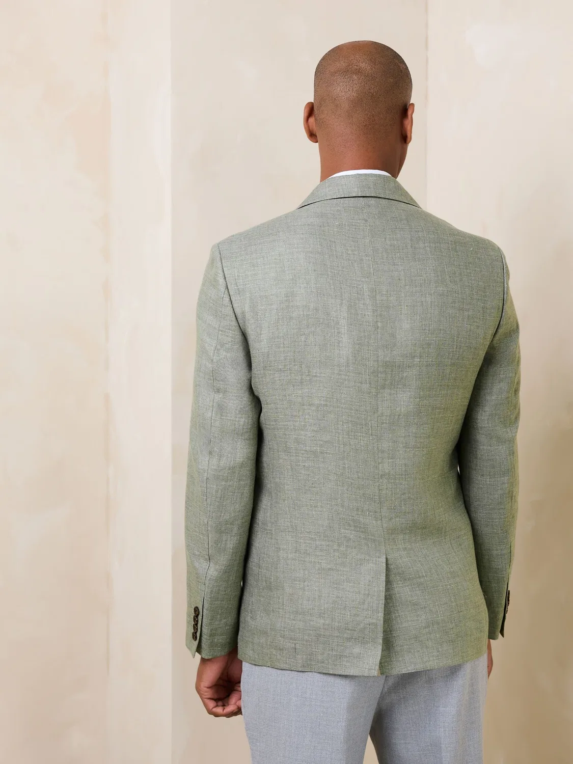 Деловой пиджак Next Slim fit N.Premium пастельно-зеленого цвета — фото 2