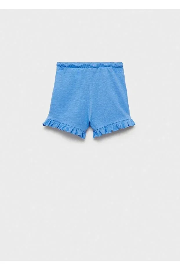 Детские шорты для девочек хлопковые Mango Kids, Blue — фото 2
