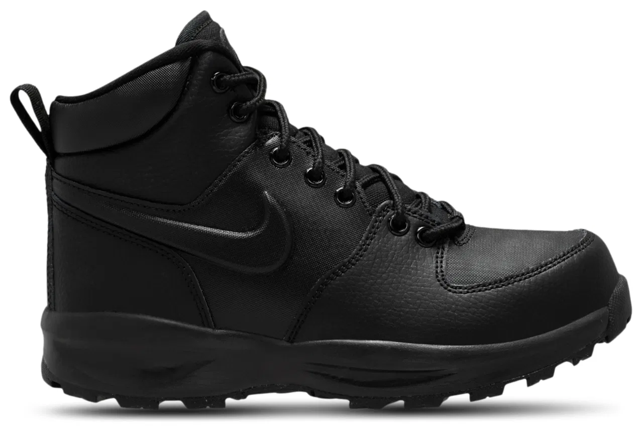 Детские ботинки для мальчиков с комбинированным кожаным верхом Manoa Nike, черный
