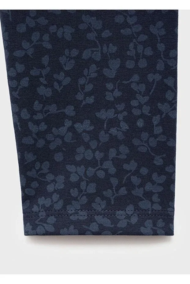 Детские леггинсы для девочек с принтом Mango Kids, Navy Blue — фото 4