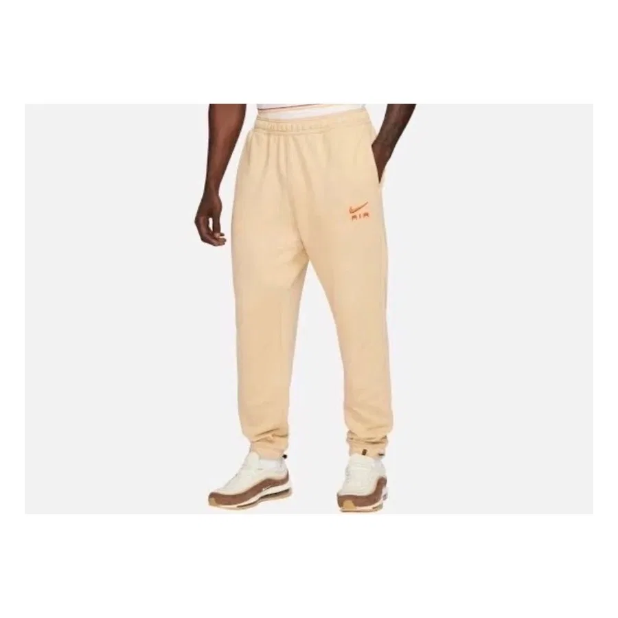 Джоггеры спортивные свободного кроя с карманами Nike Sportswear Air French Terry, Бежевый