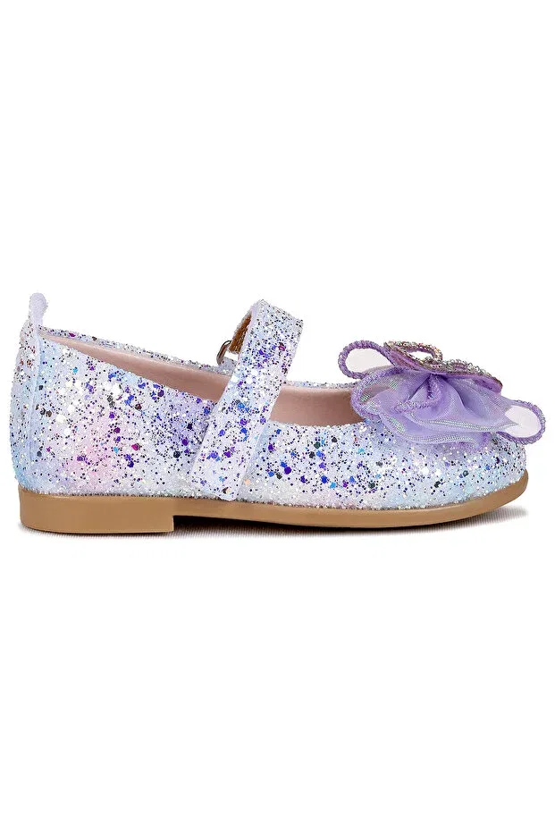 Детские балетки для девочек с принтом Zoe Kiko Kids, Blue — фото 4