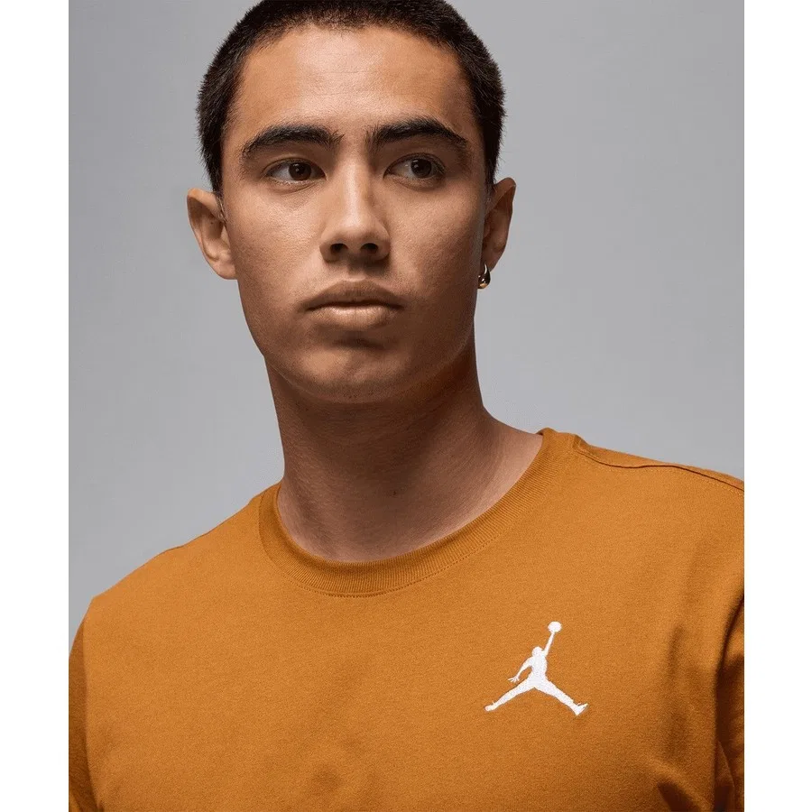 Футболка хлопковая Jordan Jumpman Nike, Коричневый — фото 2