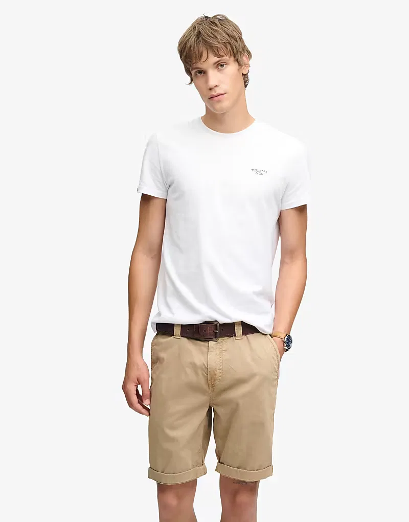 Шорты-чиносы Superdry Utility, пасмурно-бежевого