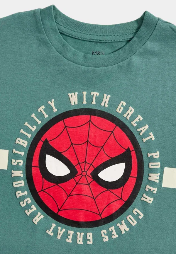 Пижама Marvel Print, Spidermantm set, Marks & Spencer, green mix, зеленый — фото 4