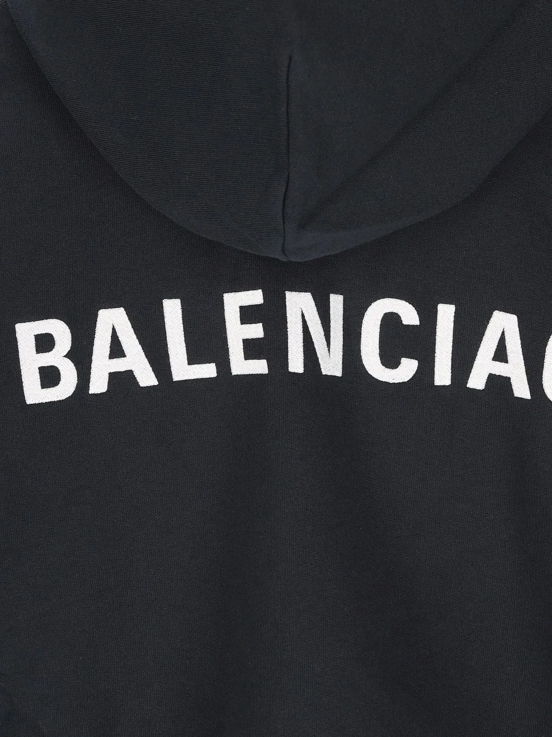 Худи с логотипом из хлопка Balenciaga, черный — фото 2