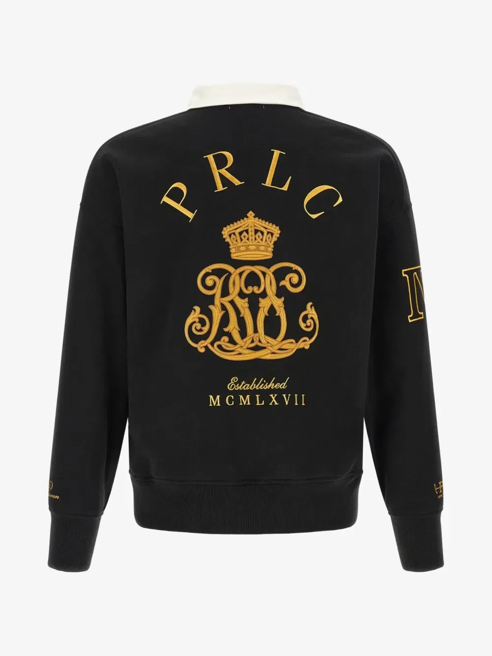 Свободный крой толстовка-поло регбийка с крупным пони POLO RALPH LAUREN, черный — фото 2