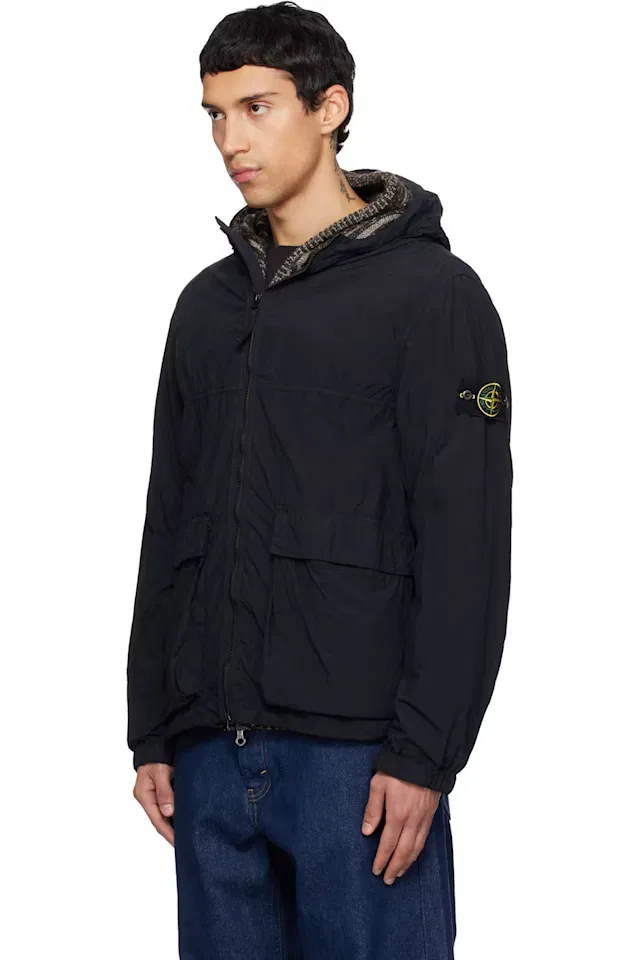 Темно-синяя куртка из нейлона smerigliato-TC Stone Island — фото 4