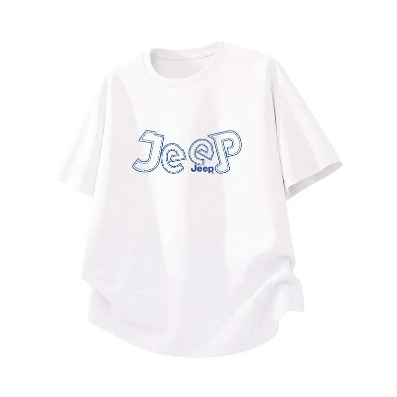Детская футболка с круглым вырезом Jeep, White/E Blue