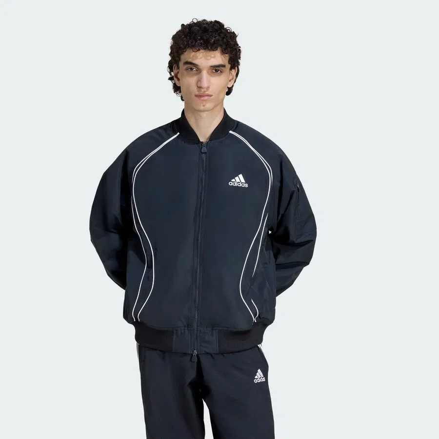 Черная спортивная куртка Teamgeist ADIDAS ORIGINALS — фото 2
