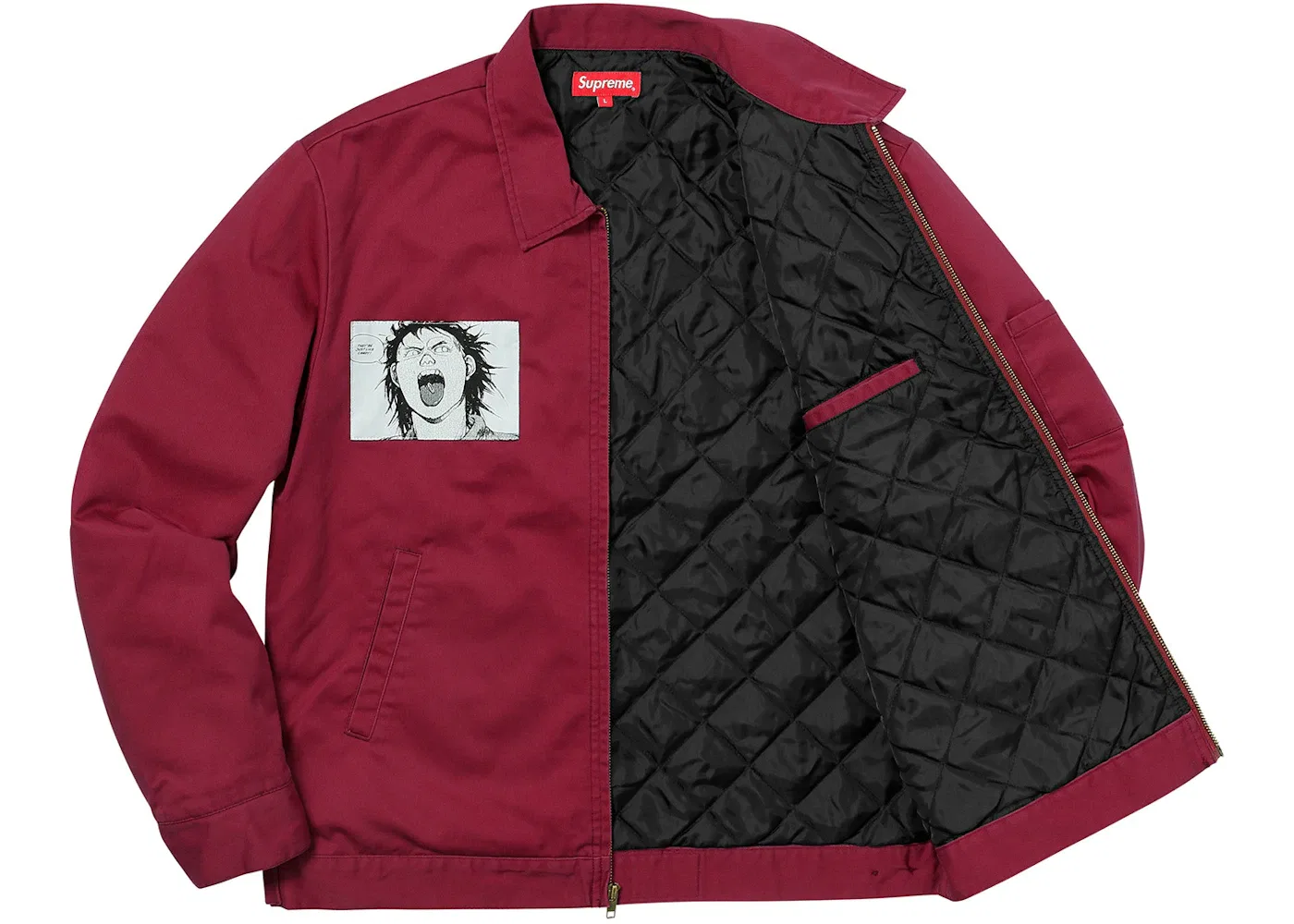 Мужская куртка с принтом Supreme AKIRA, Light Burgundy — фото 2