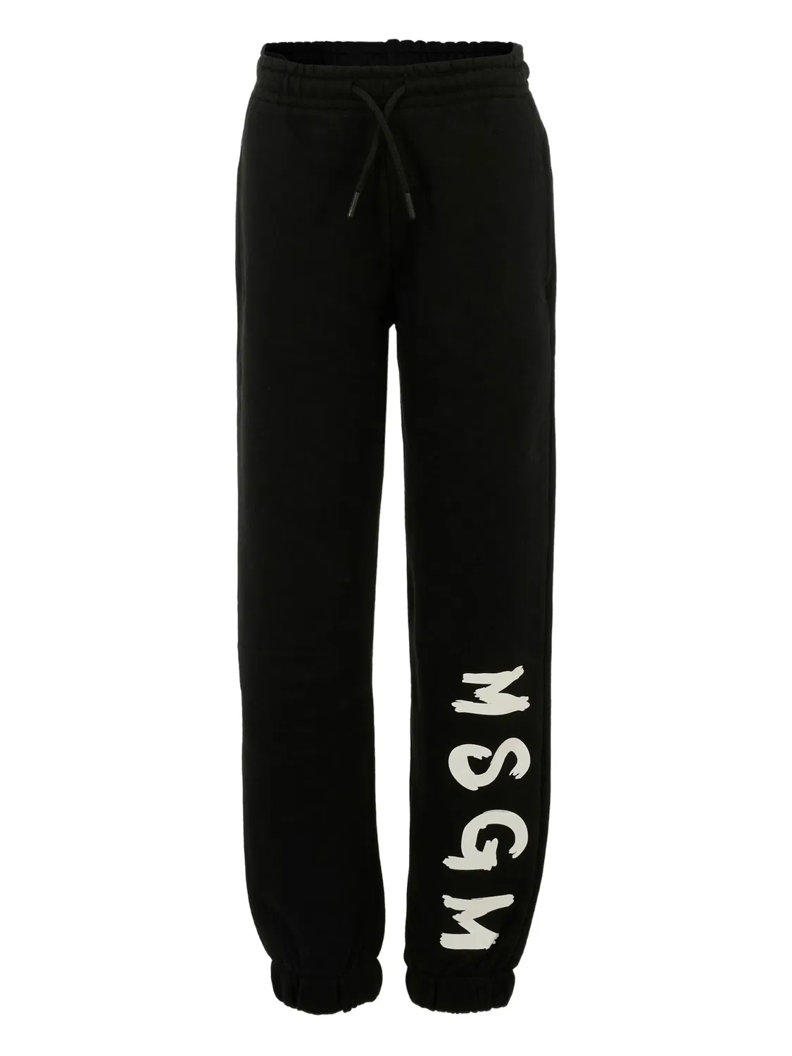 Штаны с завязками и манжетами MSGM, черный