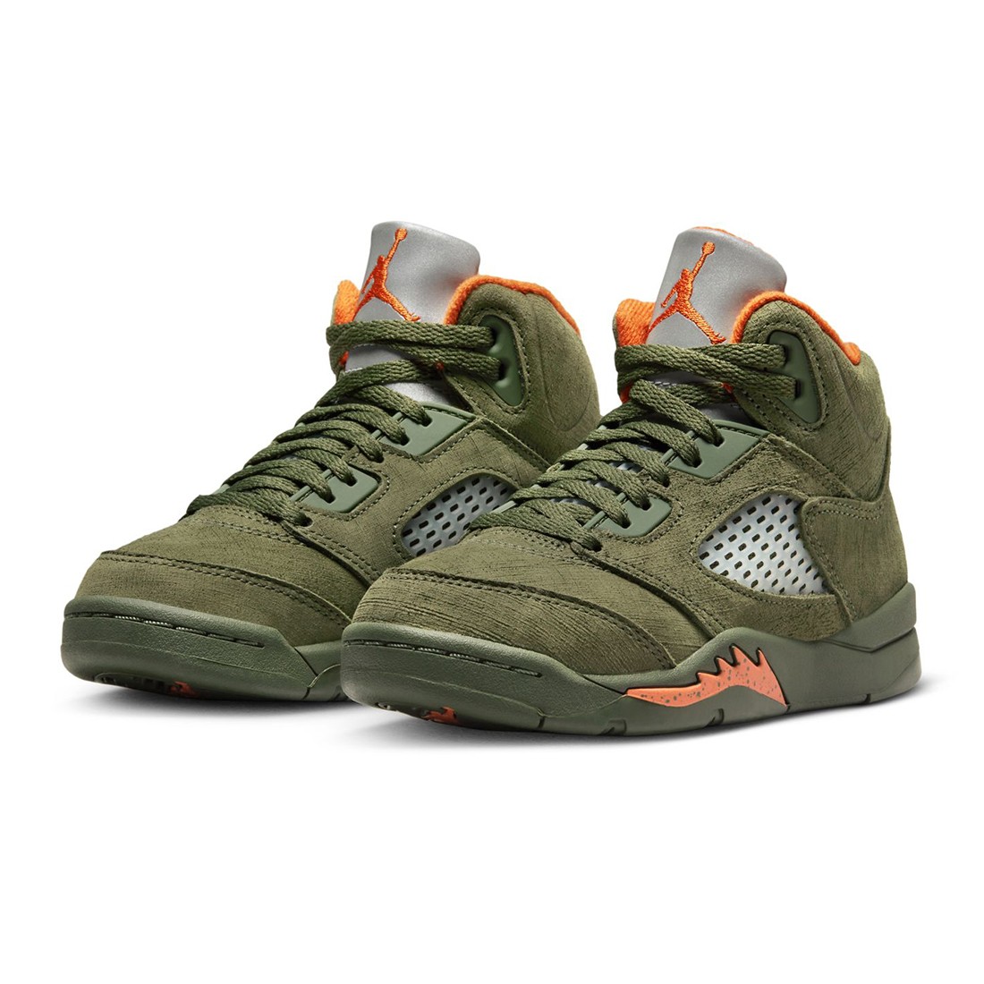 Кроссовки Air Jordan Air Jordan 5 Retro Ps 'Olive' 2024, зеленый (размер RU 30) — фото 2
