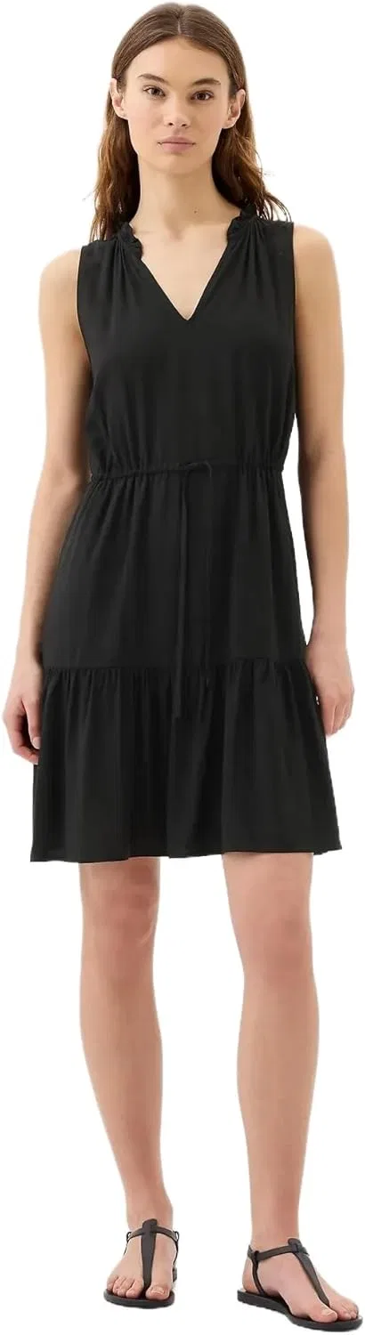 Женское платье без рукавов с разрезом GAP, Black