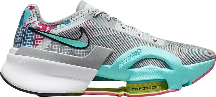 Кроссовки Nike Wmns Air Zoom SuperRep 3 'Graffiti Graphics', серый
