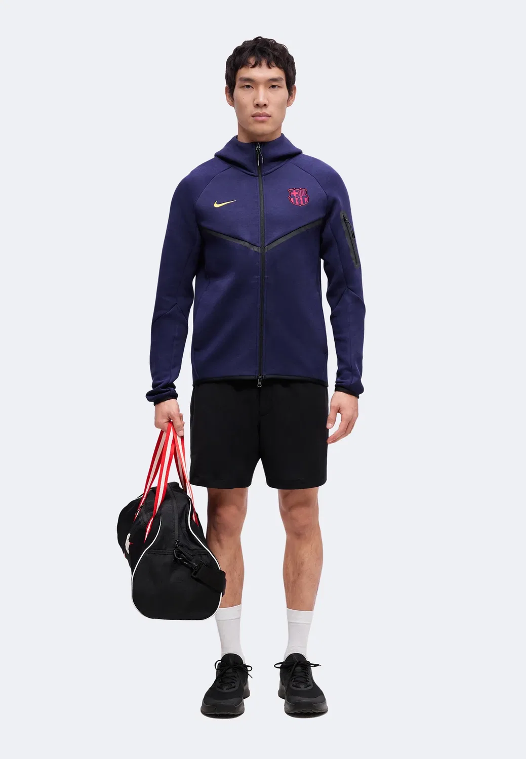 Худи FCB - клубная одежда Nike Performance, Blackened Blue/Mineral Yellow — фото 2