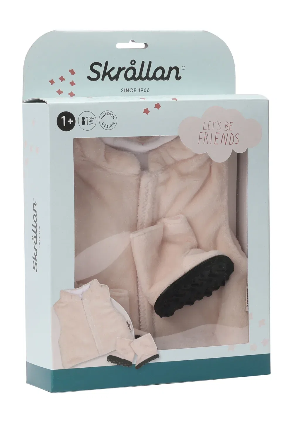 Игрушечный жилет и сапоги - аксессуары для куклы Skrållan, Beige — фото 3