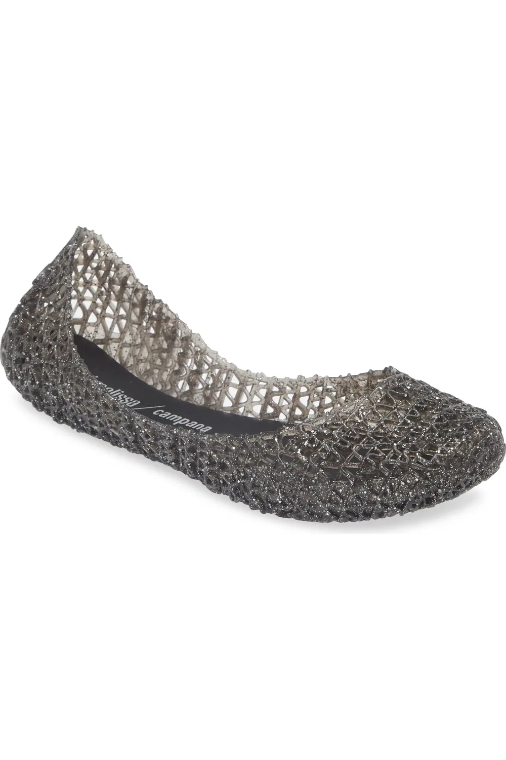 Детские туфли лодочки с блестками Campana Zigzag Mini Melissa, черный/черный