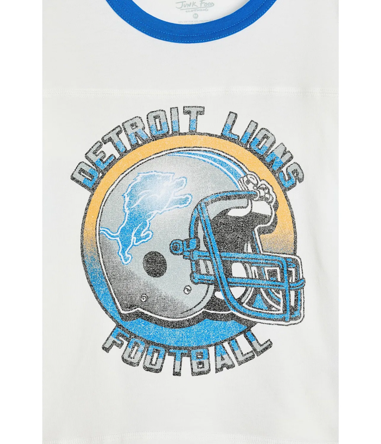 Футболка NFL Detroit Lions в полоску с контрастной отделкой (для маленьких и больших детей) Junk Food Clothing Kids, Vintage White — фото 3
