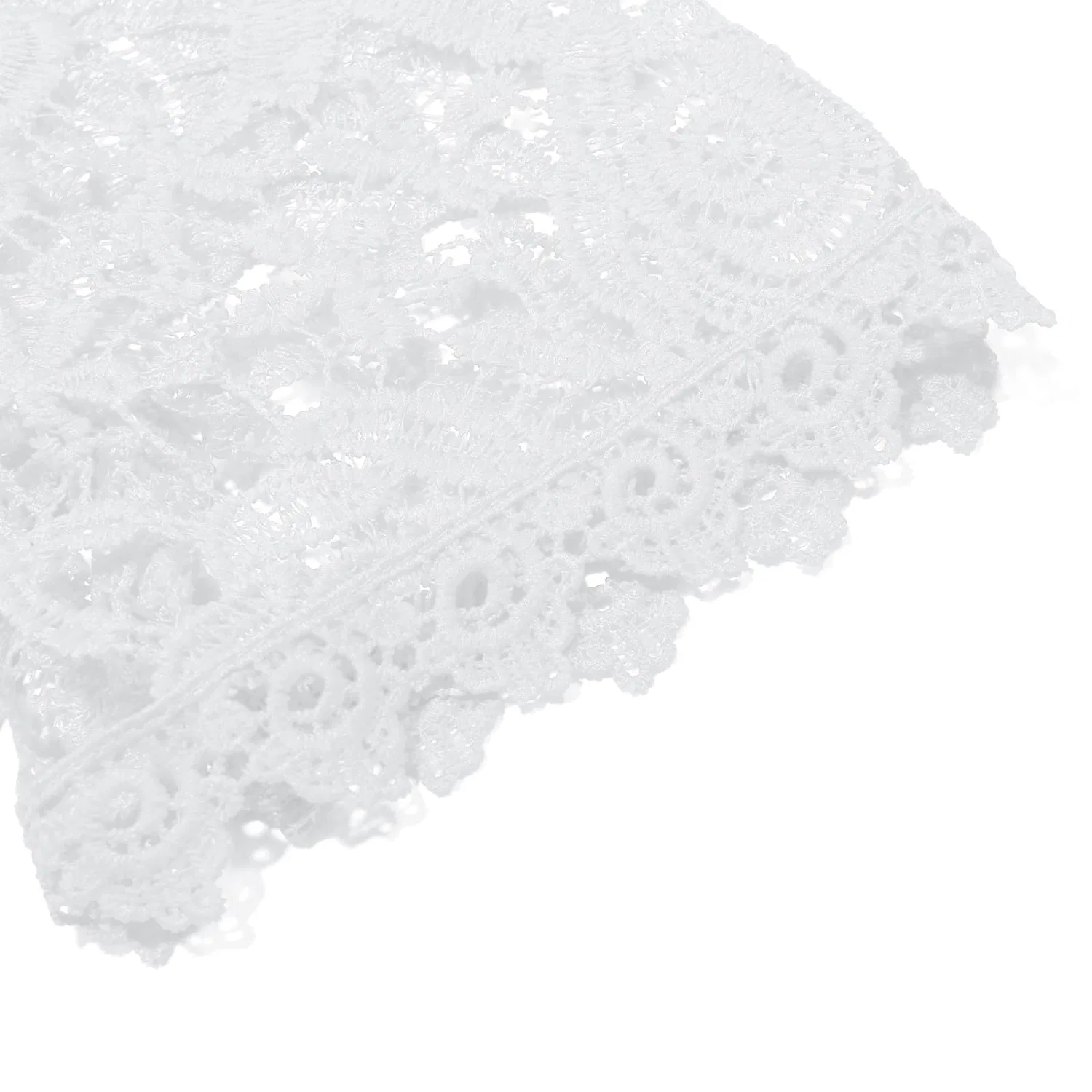 Женская футболка с жаккардовым узором и V-образным вырезом Powder, White — фото 3