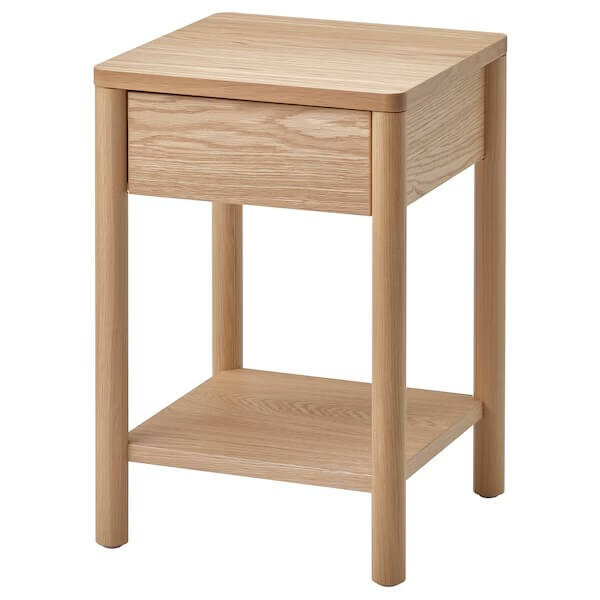 Столик прикроватный Ikea Tonstad, 40х40х59 см, дубовый шпон